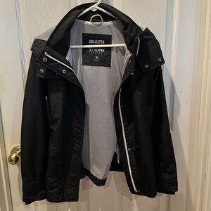 Hollister California all weather full zip jacket medium with hoodie nwot